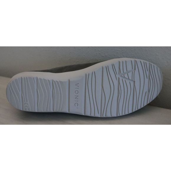 Vionic NBK/TVW5623 Women's Sz 10 Slate Gray Abigai Leather Lace Up Sneakers $130 - Picture 11 of 13